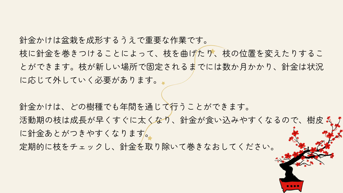 盆栽用針金説明2