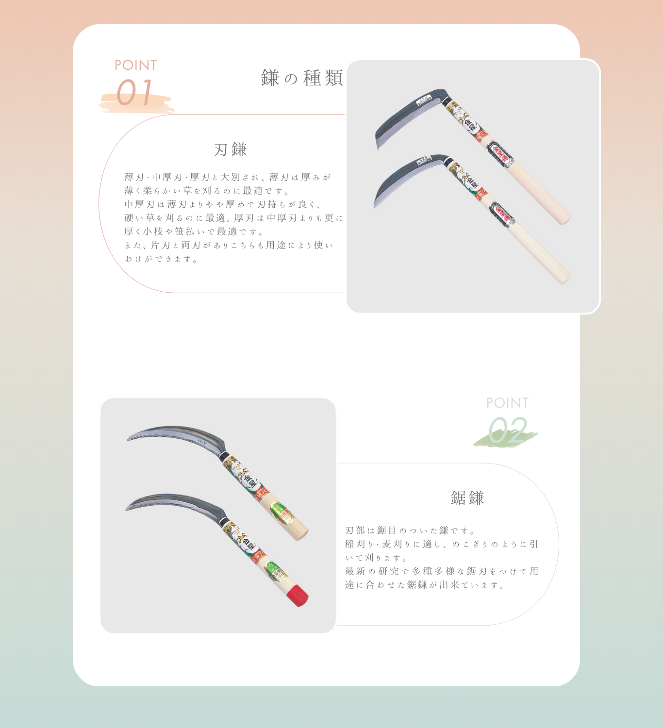 鎌の選び方2